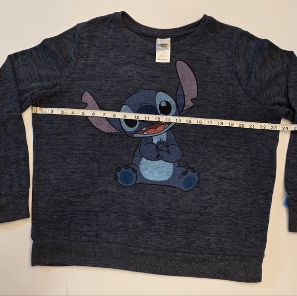 Disney Lilo Long Sleeve Pullover Sweater Heather Blue Long Sleeve Womens Size XL - Picture 3 of 4